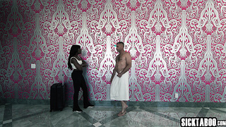 Big tits black MILF August Skye fucks