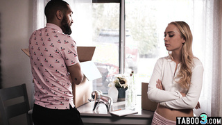 Nasty blondie fucking a BBC to get info