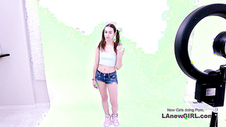 Petite Girl Sucks Cock as Tiny Hot Model