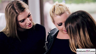 Officer having 3some with lesbian couple