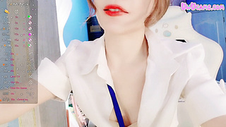 A Sexy Asian Cam Girl Playing With Her Tight Pink Pussy