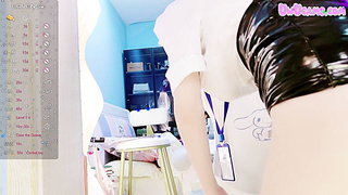 A Sexy Asian Cam Girl Playing With Her Tight Pink Pussy