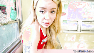 Shes having difficulties with a big cock