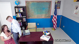 No bra milf makes head teacher horny