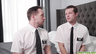 Benjamin and Mark Blue jerk off side by side