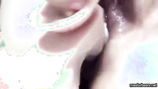 Asuka's pussy drenching the dildo