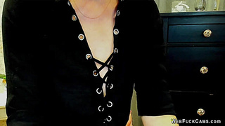 German amateur MILF flashing panties