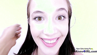 Girl looks Super Cute Blowing Long Cock Teen Castings