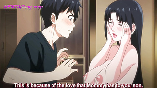 Horny Mom Lacting In Front of Stepson ▱ HENTAI Family Sex