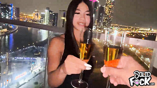 Stepsister Blowjob in my Public Balcony