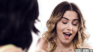 Asian MILF fucks horny teen lesbian