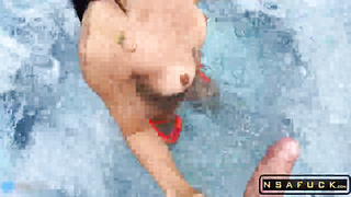 I Suck my Stepbrothers Cock in the Jacuz