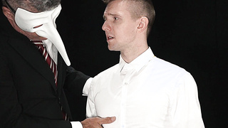 Heavy load of semen inside Serg Shepard ass