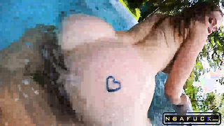 Hot Tub POV Fucking Plugged with FREUTOY