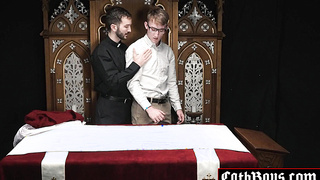 Explosive anal fucking between Priest and boy