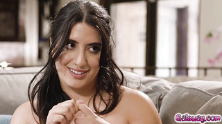 Arabelle Raphael shares a kiss with Sarah Arabic
