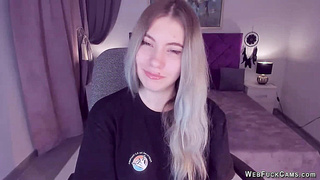 Blonde amateur Ukrainian teen SimaDark on webcam