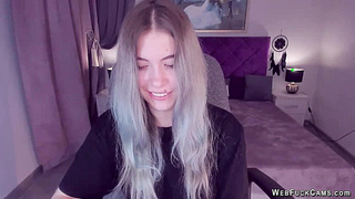 Blonde amateur Ukrainian teen SimaDark on webcam