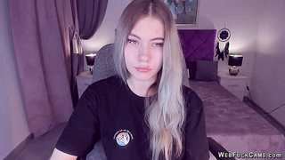 Blonde amateur Ukrainian teen SimaDark on webcam