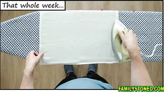 Stepbro doing his stepsis Nicole Rae and chores