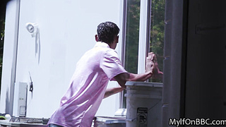 Big black cocking bored curvy redhead housewife