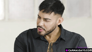 Karim and Rom begin to passionately kiss