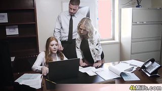 Big booty MILF secretary learns free use