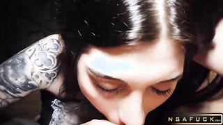 GENTLE BLOWJOB TURNS ONTO THROAT FUCK AND ANAL CREAMPIE 2