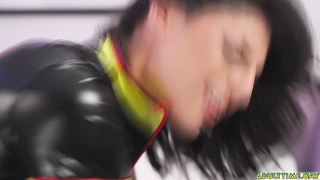 Femboy Jake Wild slides down boyfriends Pole