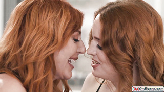 Shemale widow seduces her busty neighbor