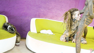 Ceci Milkymouzz takes Papi's long cock deep