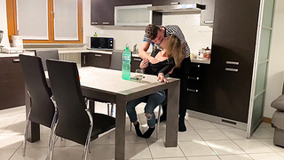 Skinny Hot Blonde Fucked On Kitchen Table Home Sex