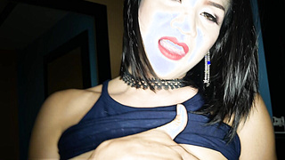 Kinky Thai tranny enjoying rough anal