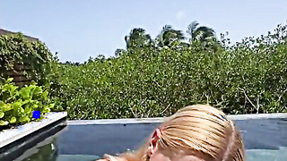 Cute Blonde Fucks The Pool Boy