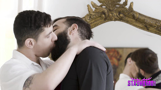 Leandro pounding Bastian Karims tight hole