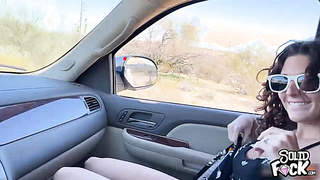 Hot Hitchhiker with no Panties will Ride 4 a Ride