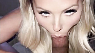 Hot Blonde Bimbo Sucks Her Boyfriend Off After Work
