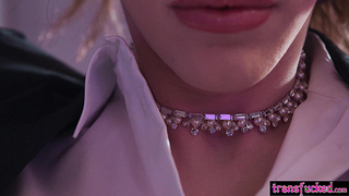 Kinky evening routine with horny shemale