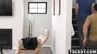 FTM boy tag teamed by his daddy and uncle!