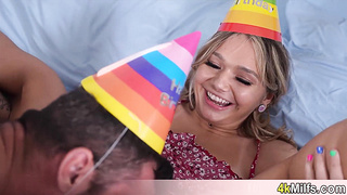 Bday present for her hungry MILF pussy