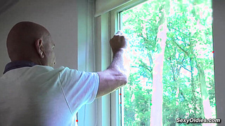 Babe seduced and fucked grandpas friend