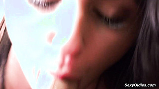 Babe seduced and fucked grandpas friend