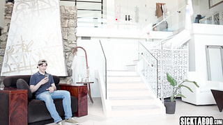 MILF stepmom caught stepson jerking off hj