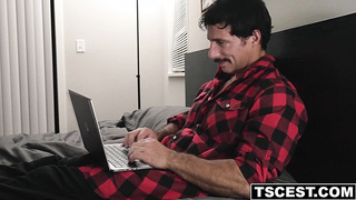 FTM Asher Richards rides Dylan Tides big cock