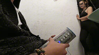 Mutual CUM SESSION in the bathroom with Autoblow Ultra