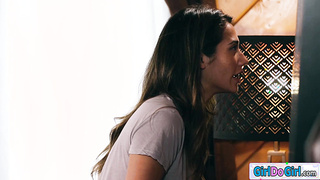 Evil twin traps asian lesbian in mirror