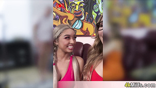 Pretty asian roomate versus me and GF