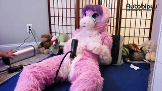 Pink Furry Vicky Tart goes WILD on VacuGlide