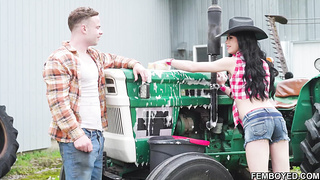 FEmboy Sydney gets his fields plowed so hard