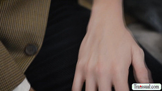 Lucky stepdad bareback fucks gorgeous TS stepteen